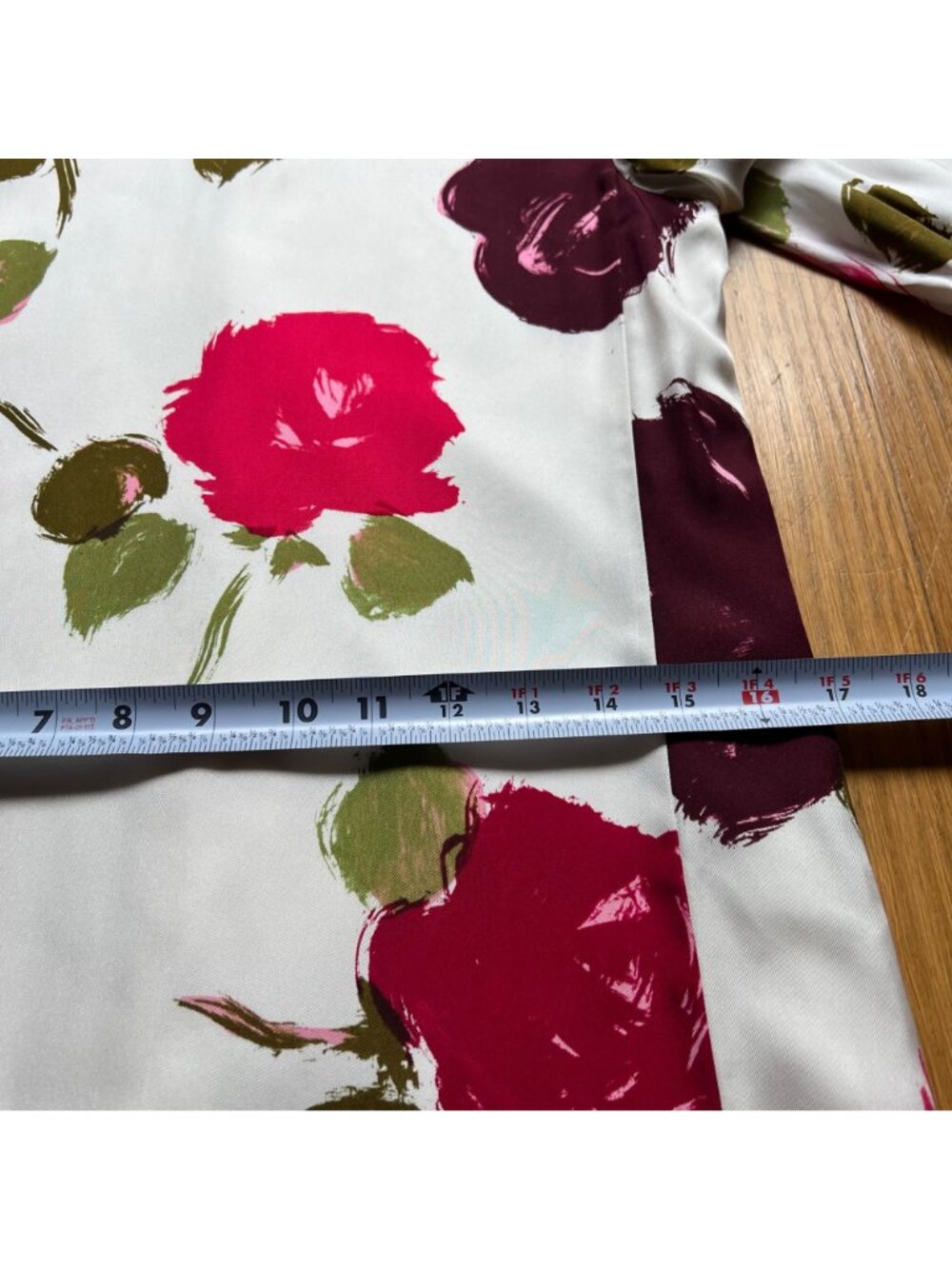 Kate Spade New York Size XXS Red Green Just Rosy Silk Blend Floral Shift Dress - Picture 14 of 16